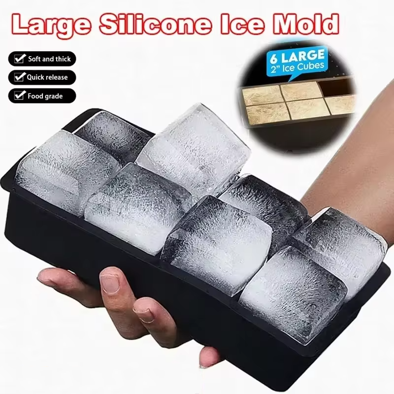 Wine Beer Bar - 4/6/8 Grid Silicone Ice Cube Mold