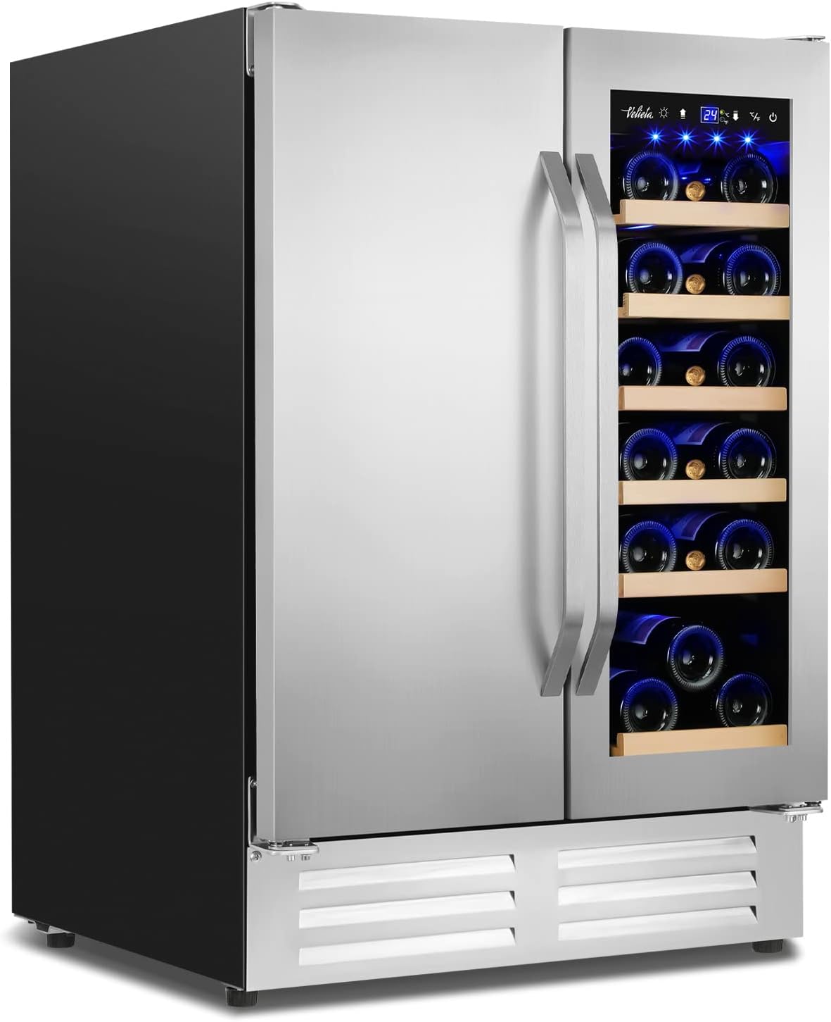Wine Beer Dual Zone - Wine and Beverage Refrigerator,24 Inch Dual
