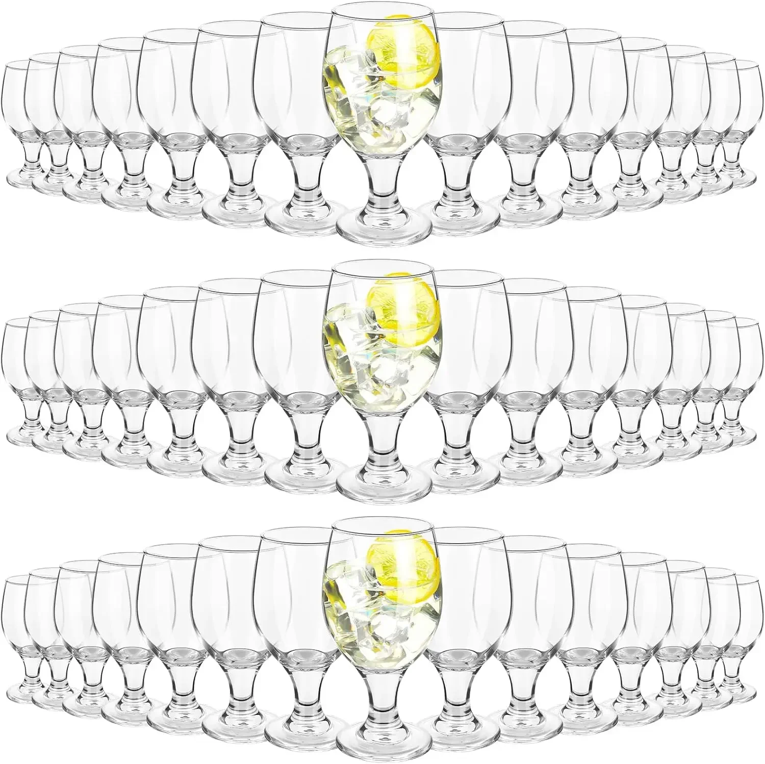 Wine Beer Glass Set - Set of 48 Clear Glasses 13.5