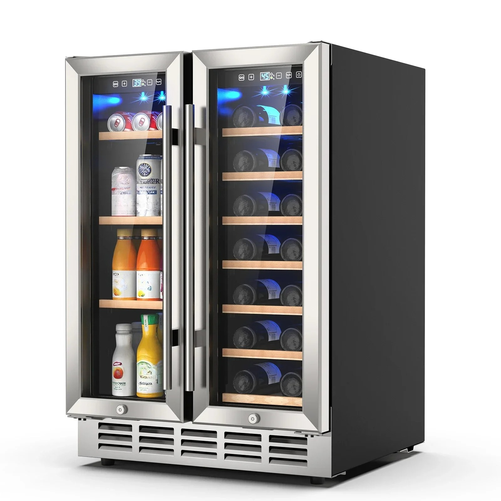 Wine Beer Dual Zone - Wine and Beverage Refrigerator 24 Inch
