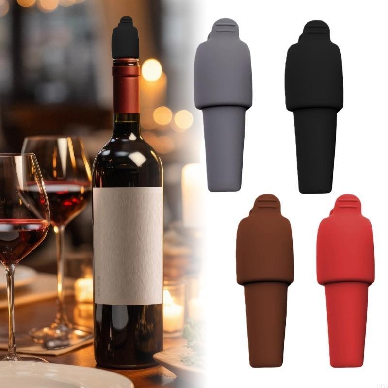 Wine Beer Glass Set - Silicone Wine Stopper for Wine Bottles,