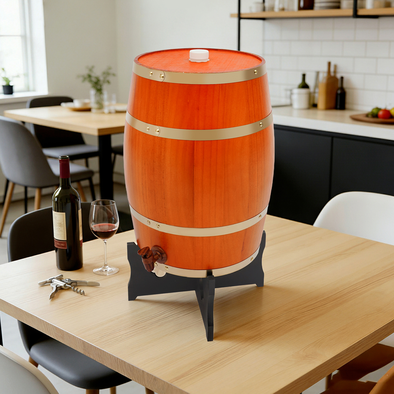 Wine In Beer Store - 20L/5.28Gal Beige Wine Barrel, Wood Wine