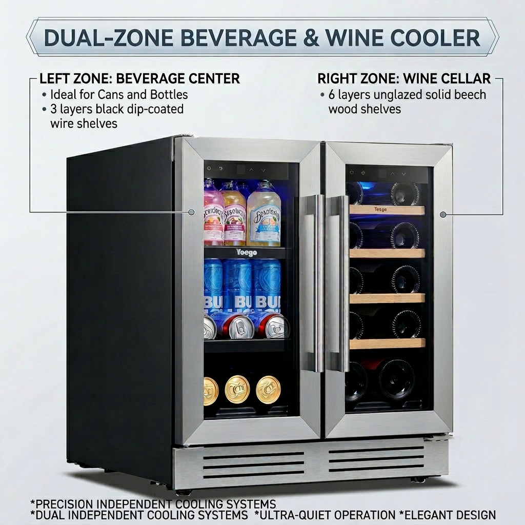 Dual zone refrigerator 4.1 Cu. - Wine Beer Dual Zone recension och pris
