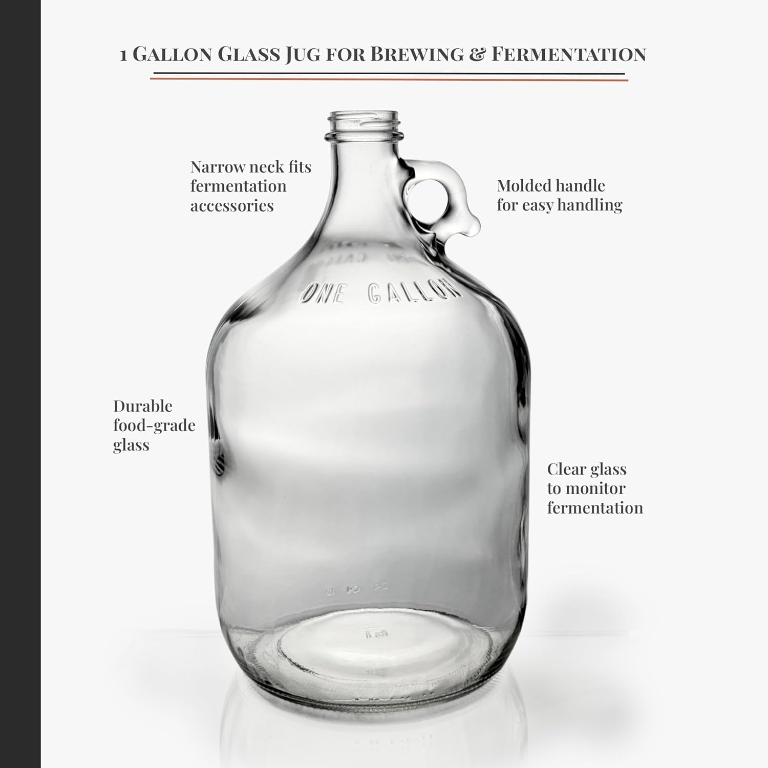 1 Gallon Glass Fermenting Jug  - Wine Beer Yeast recension och pris
