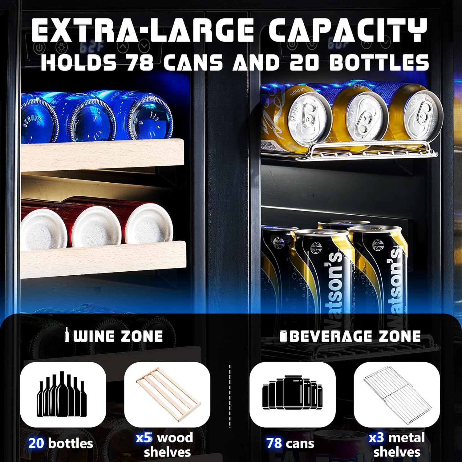 Beverage Refrigerator - 24-Inc - Wine Beer Dual Zone recension och pris