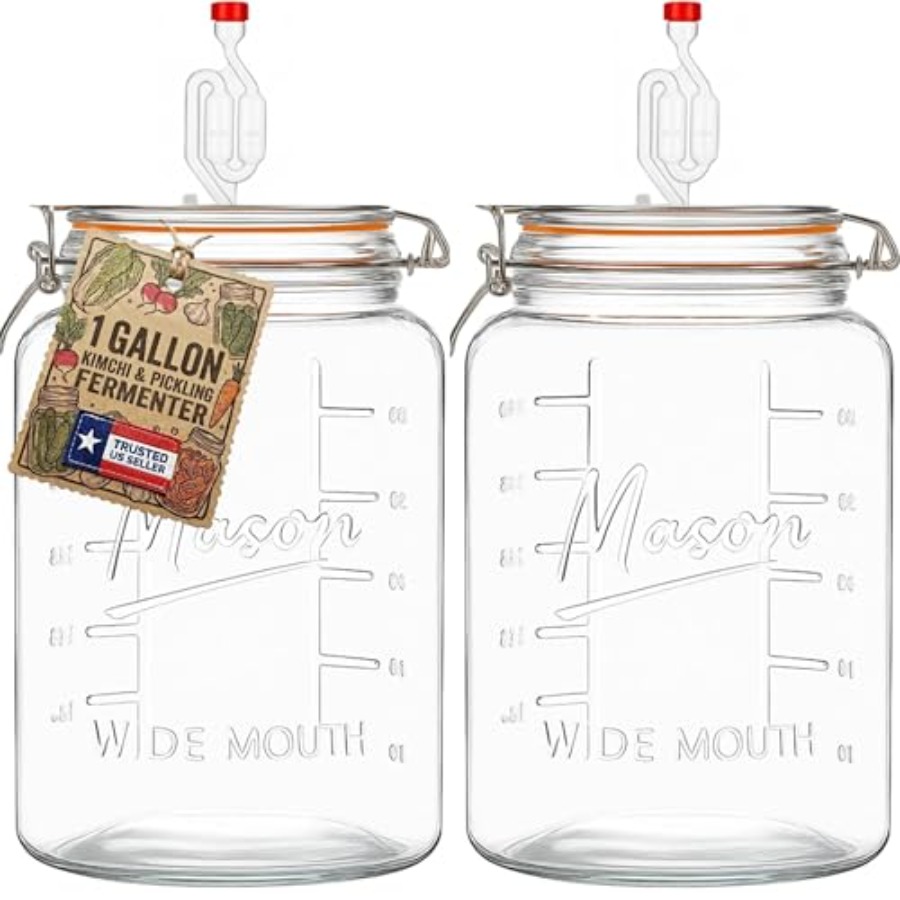 2-Pack 1-Gallon Mason Glass Fe - Wine Beer And Mead recension och pris