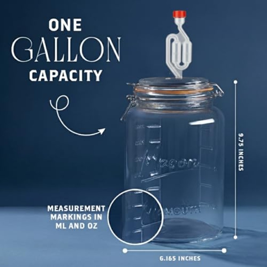 2-Pack 1-Gallon Mason Glass Fe - Wine Beer And Mead recension och pris