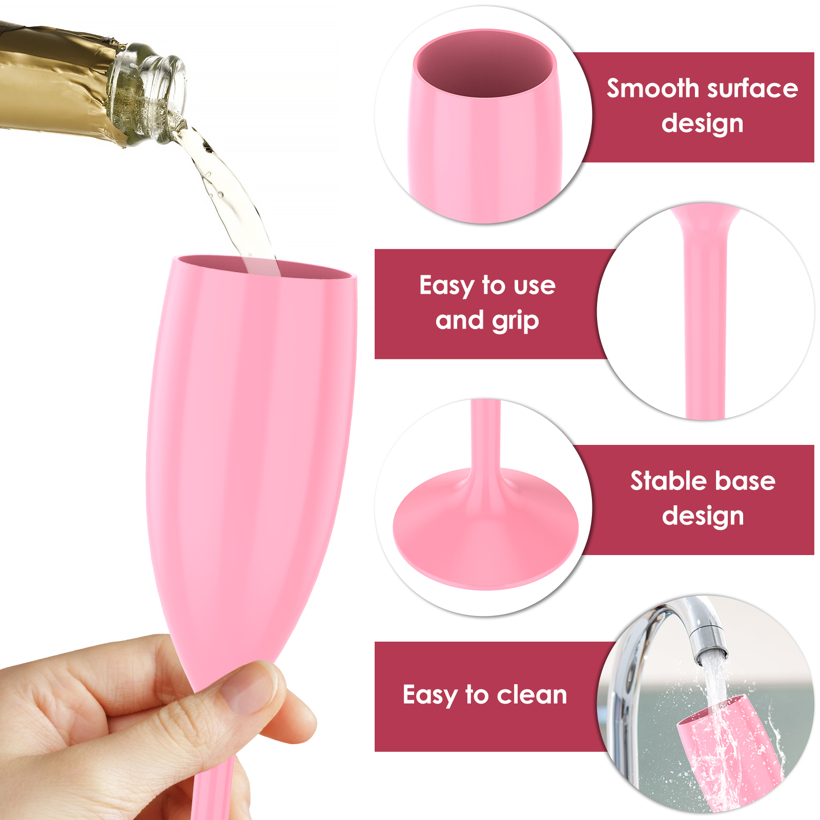 12 Pcs Champagne Flute Bulk 17 - Wine Beer Bar recension och pris