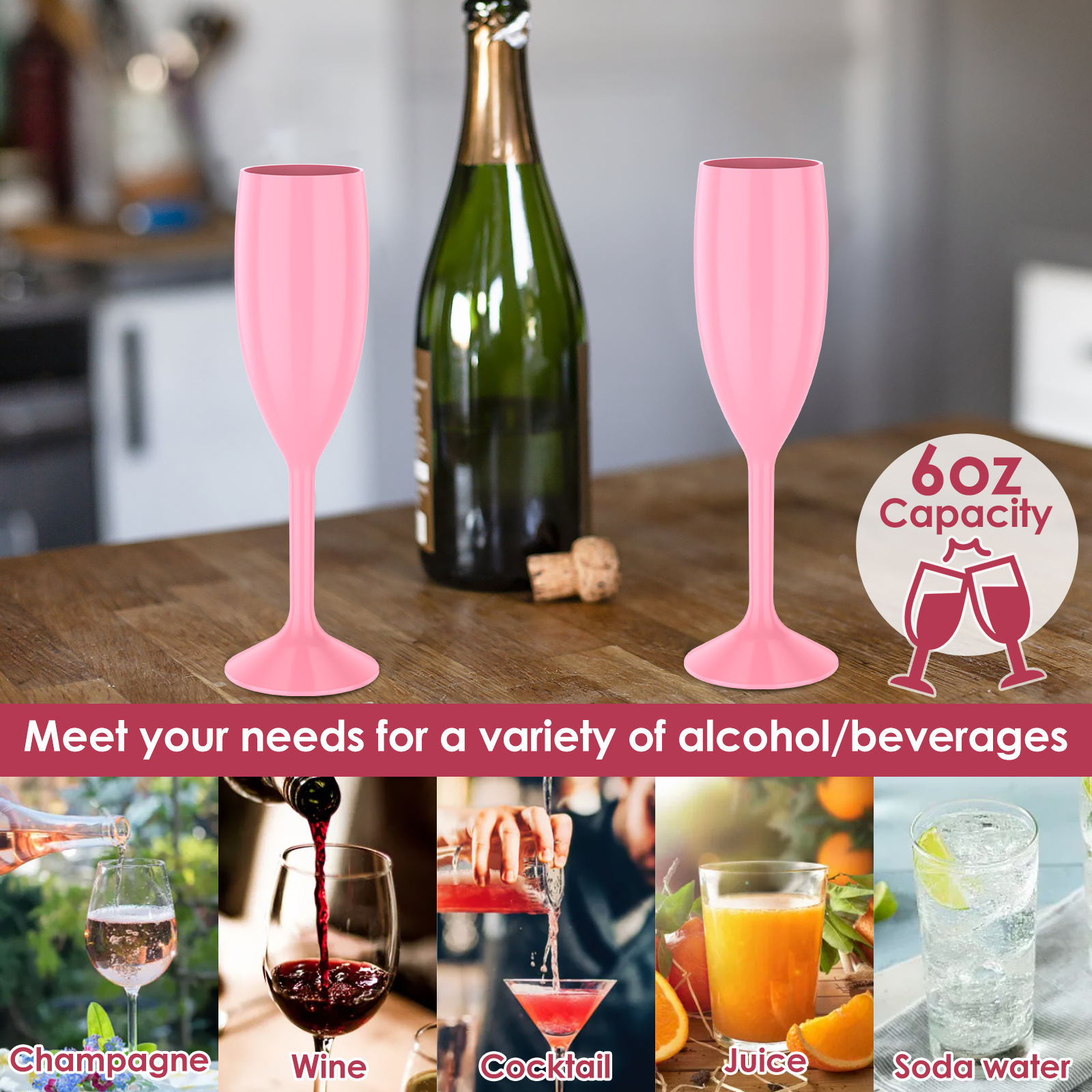 12 Pcs Champagne Flute Bulk 17 - Wine Beer Bar recension och pris