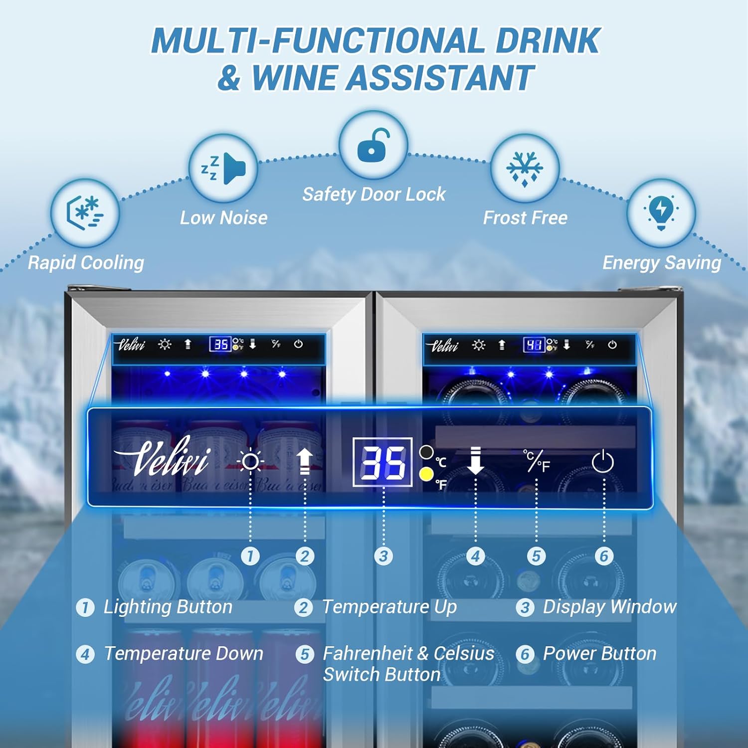 24 Inch Beverage Refrigerator  - Wine Beer Dual Zone recension och pris