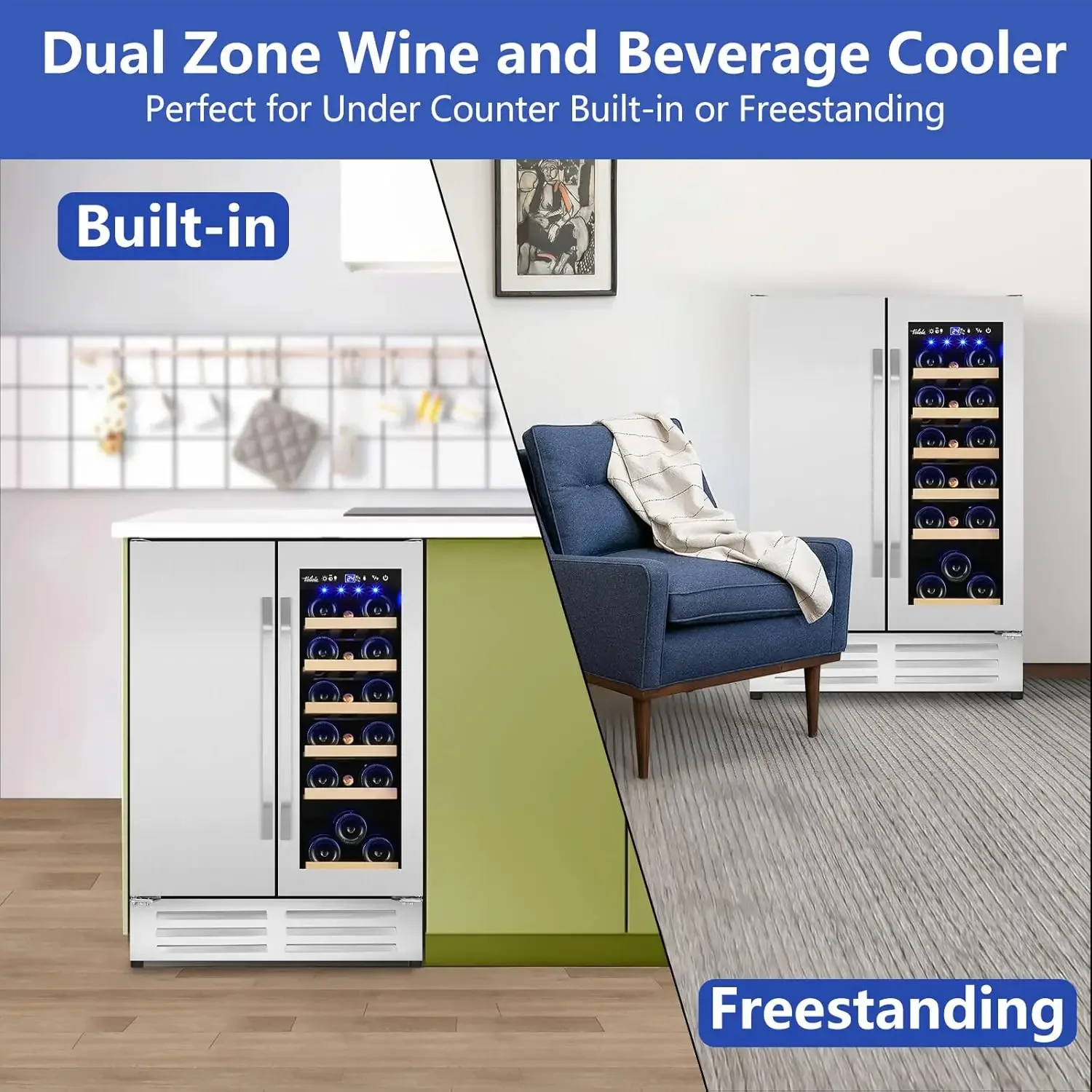 Wine and Beverage Refrigerator - Wine Beer Dual Zone recension och pris