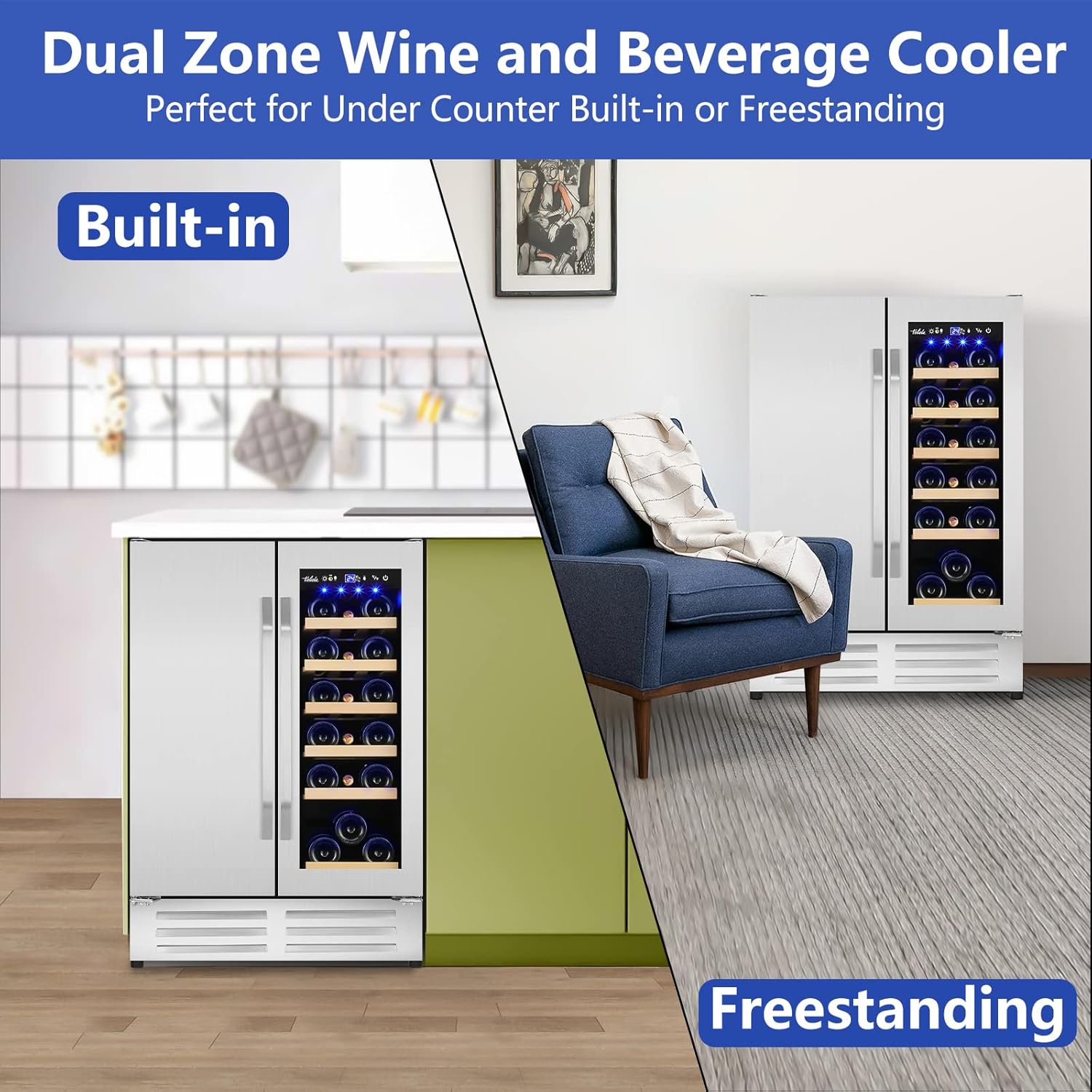 Wine and Beverage Refrigerator - Wine Beer Dual Zone recension och pris