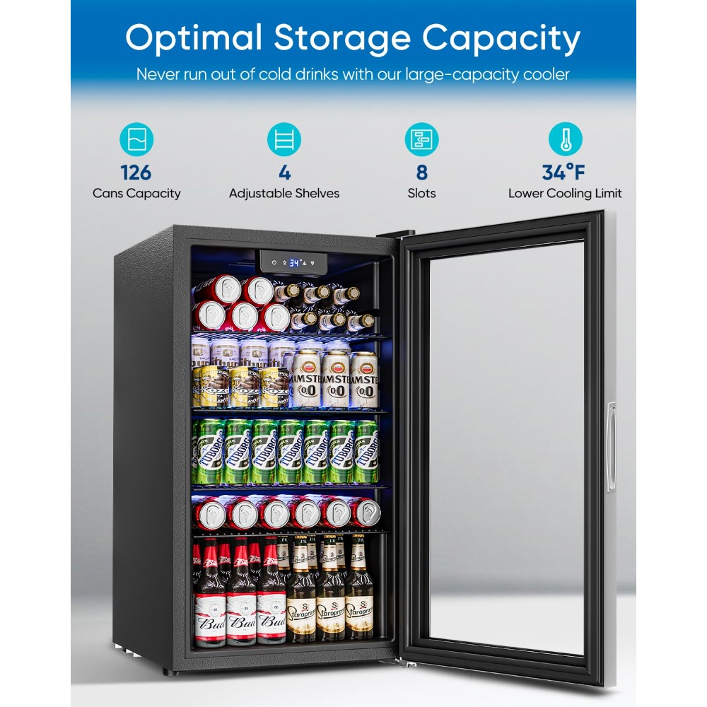 3.2 Cu.Ft Mini Fridge with Gla - Wine Beer Mini Fridge recension och pris