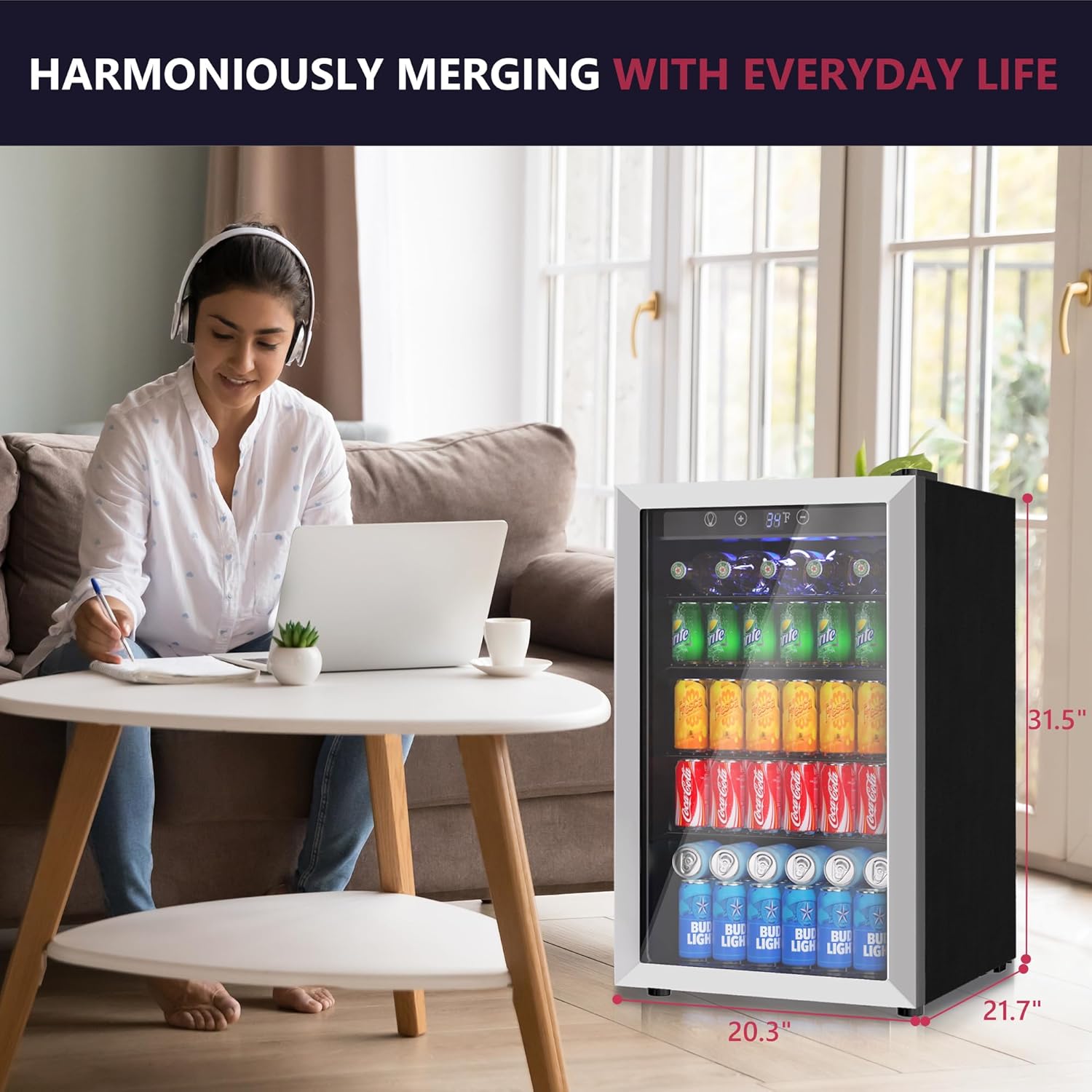 4.5 Cu.ft Beverage Cooler, 145 - Wine Beer Mini Fridge recension och pris