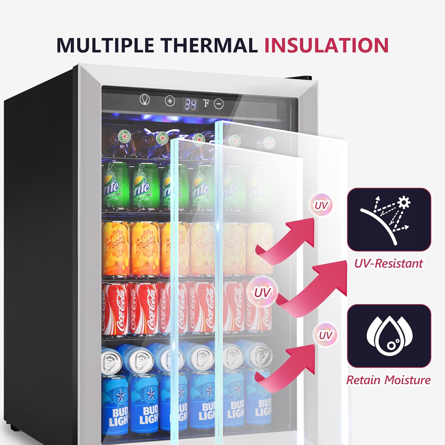 4.5 Cu.ft Beverage Cooler, 145 - Wine Beer Mini Fridge recension och pris