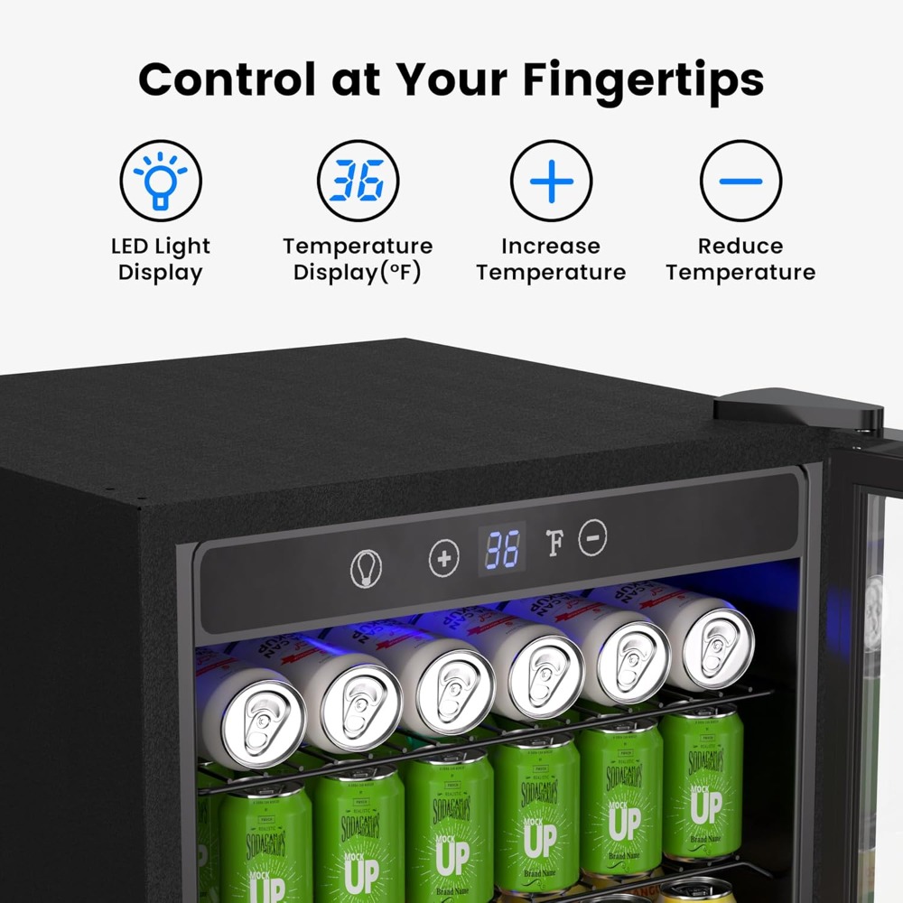145 Can Mini Fridge Glass Door - Wine Beer Mini Fridge recension och pris