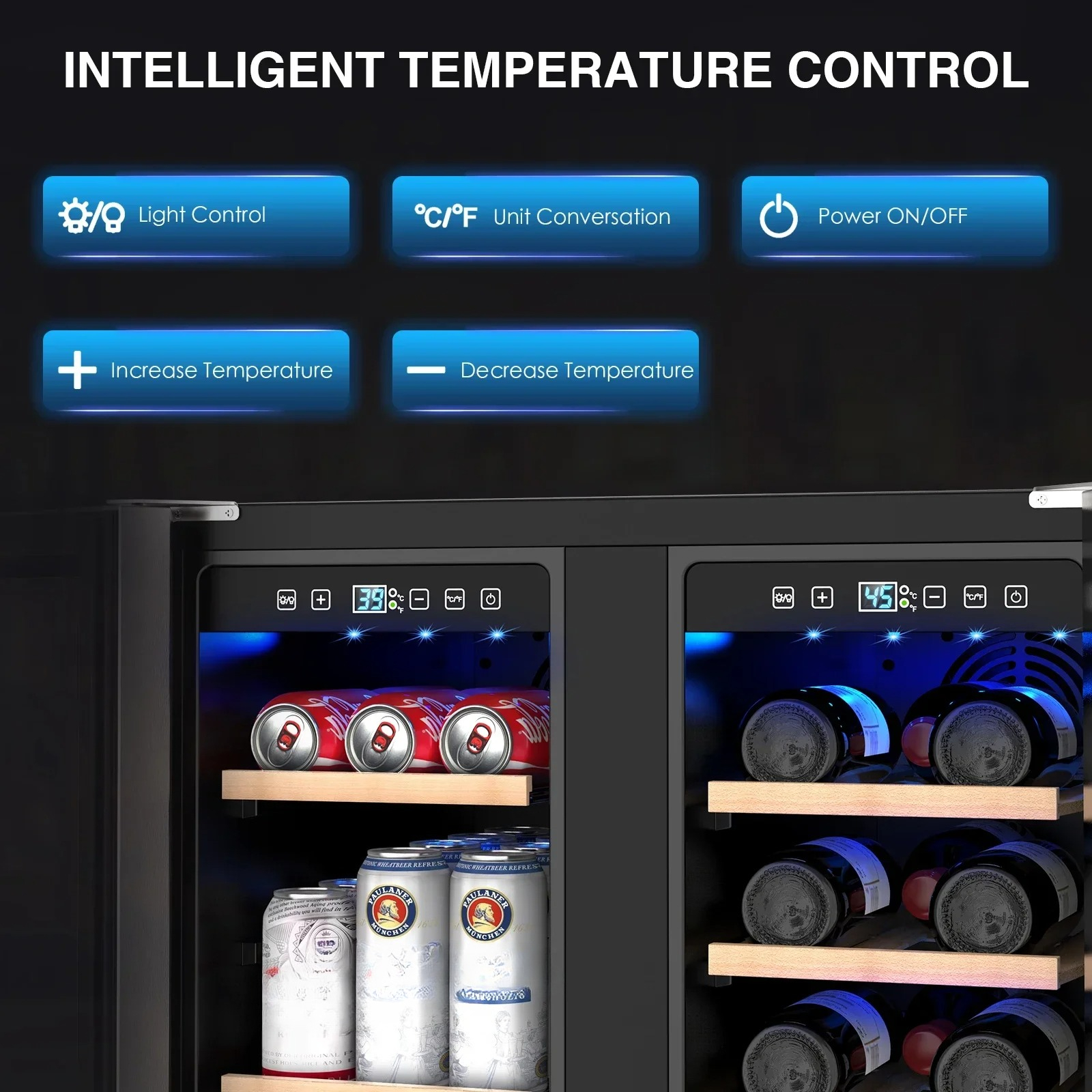 Wine and Beverage Refrigerator - Wine Beer Dual Zone recension och pris