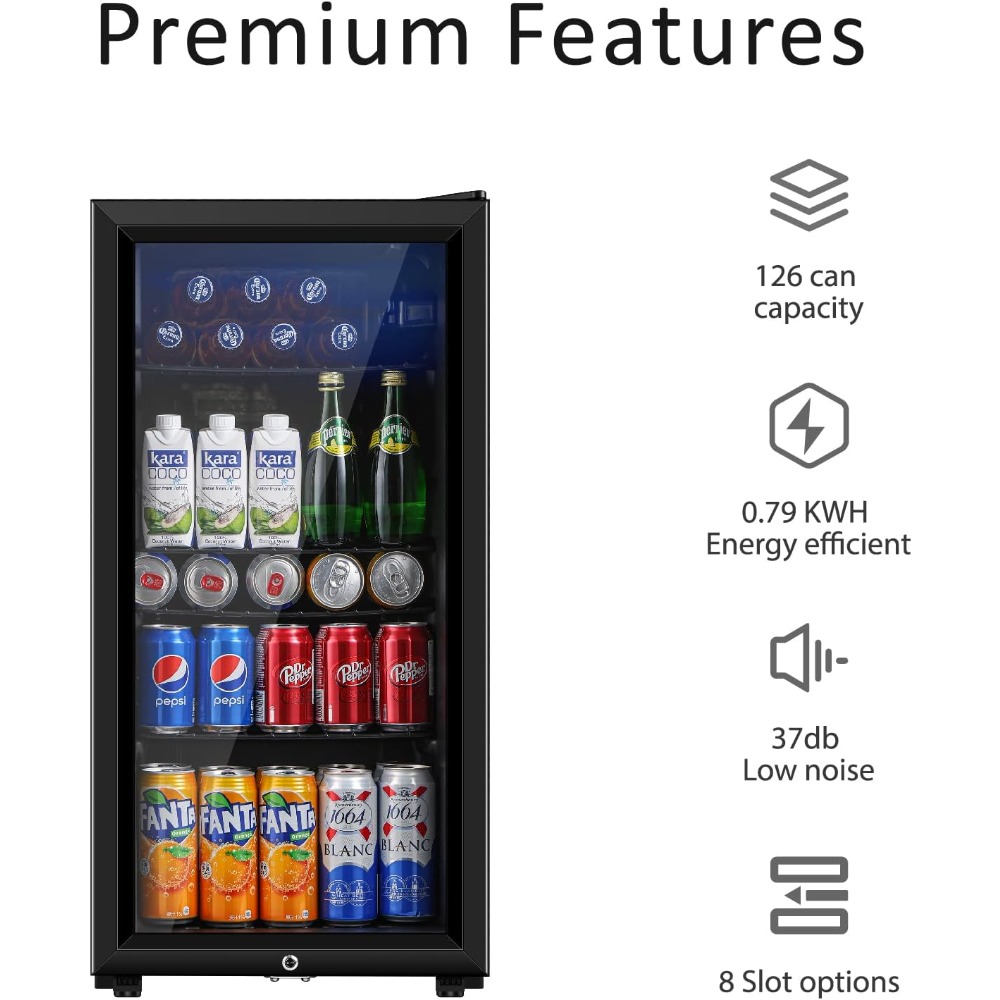 Beverage Refrigerator, Three P - Wine Beer Mini Fridge recension och pris