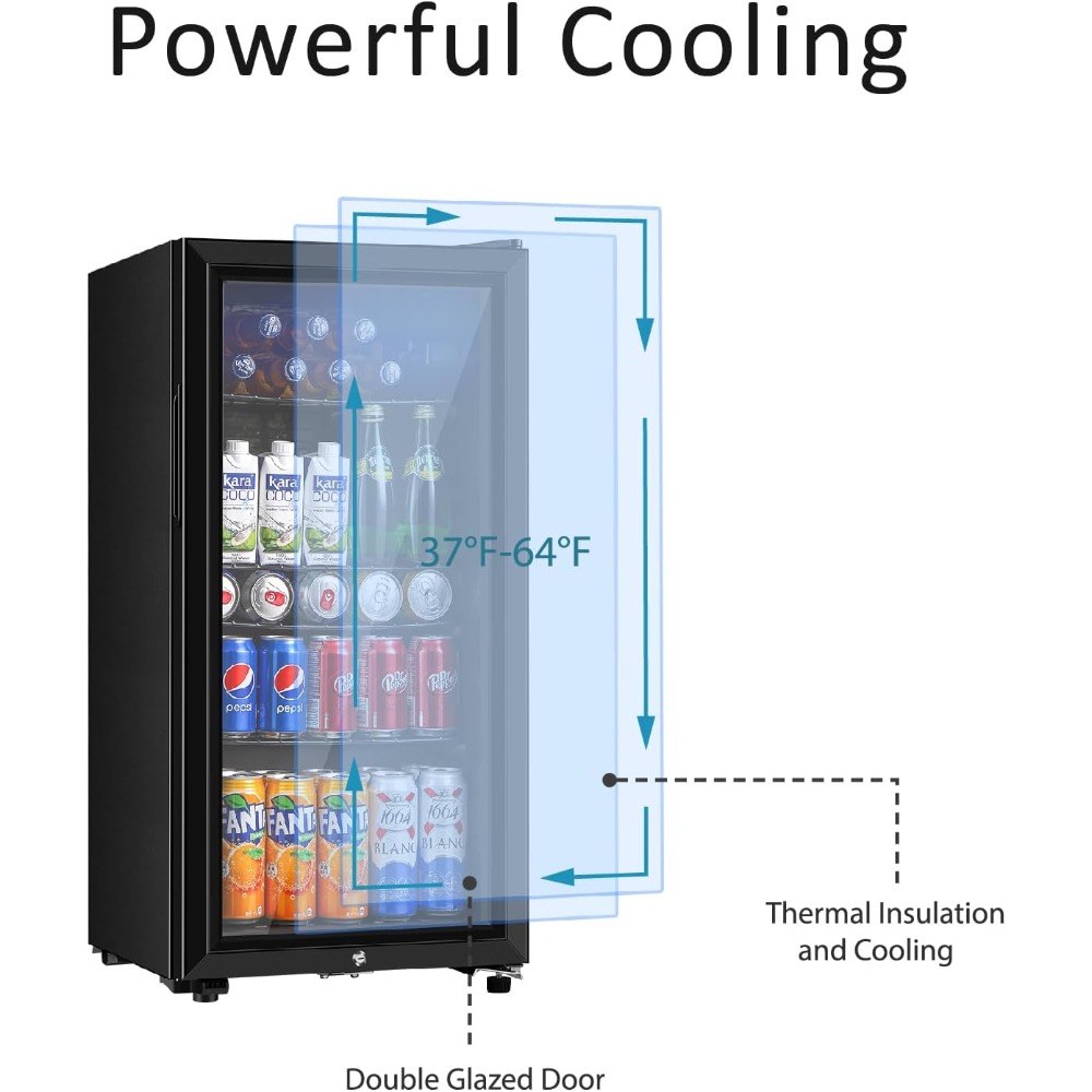Beverage Refrigerator, Three P - Wine Beer Mini Fridge recension och pris