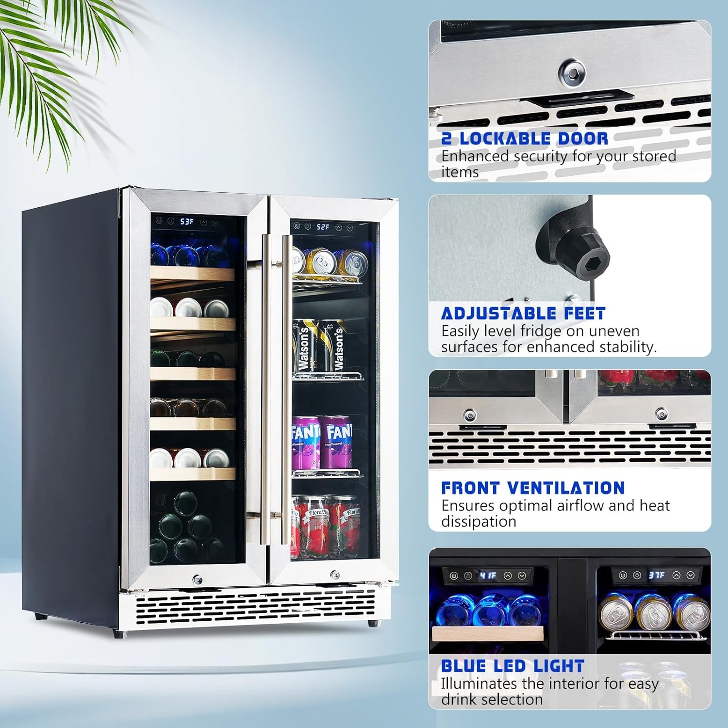 24-Inch Dual Zone Beverage Coo - Wine Beer Dual Zone recension och pris