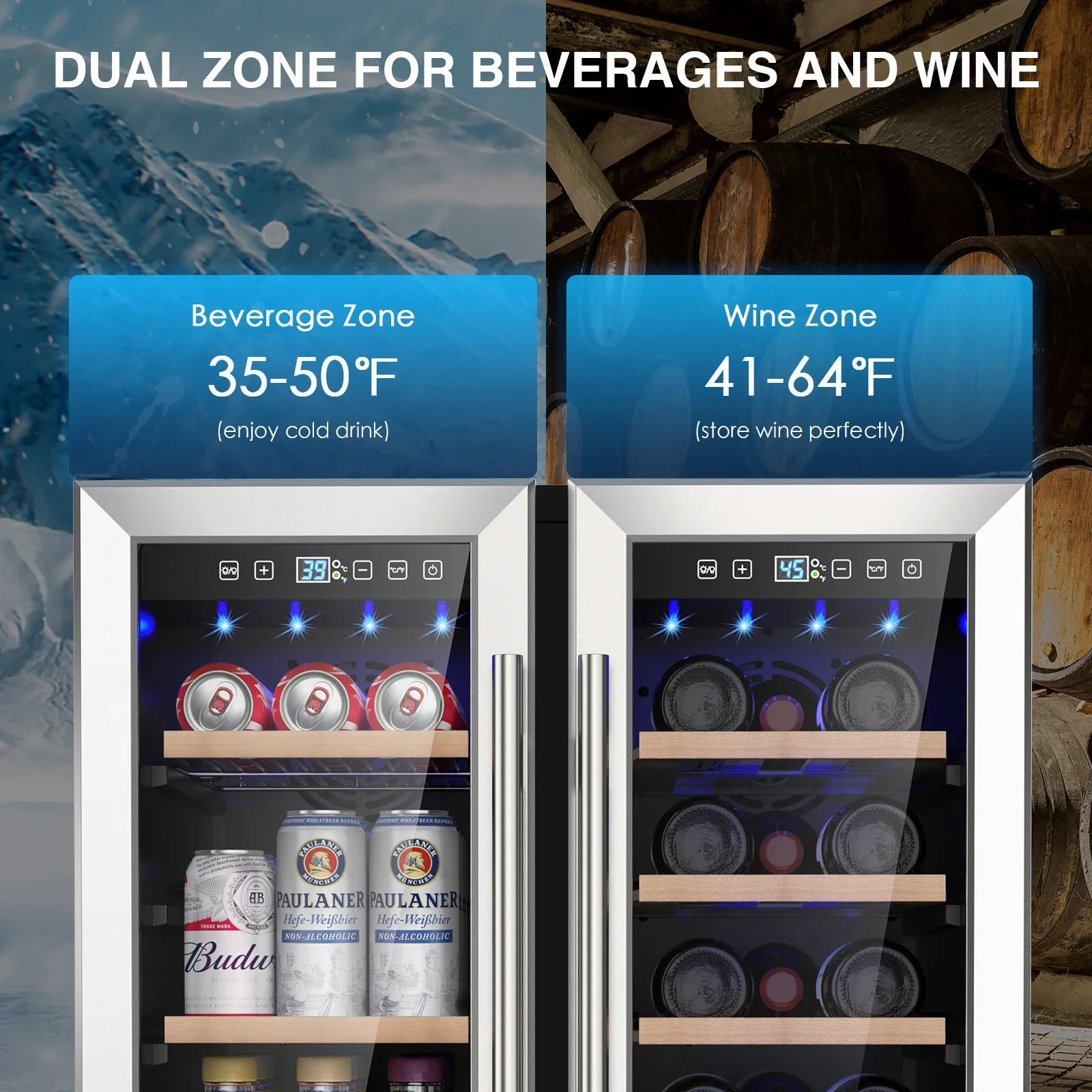 SAT Wine and Beverage Refriger - Wine Beer Dual Zone recension och pris