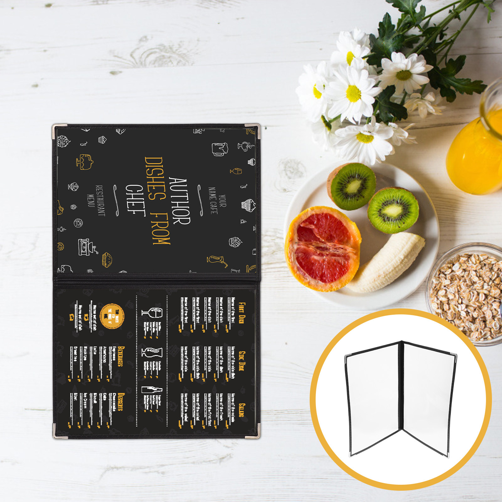 2Pcs Transparent PVC Menu Cove - Wine Beer Menu recension och pris