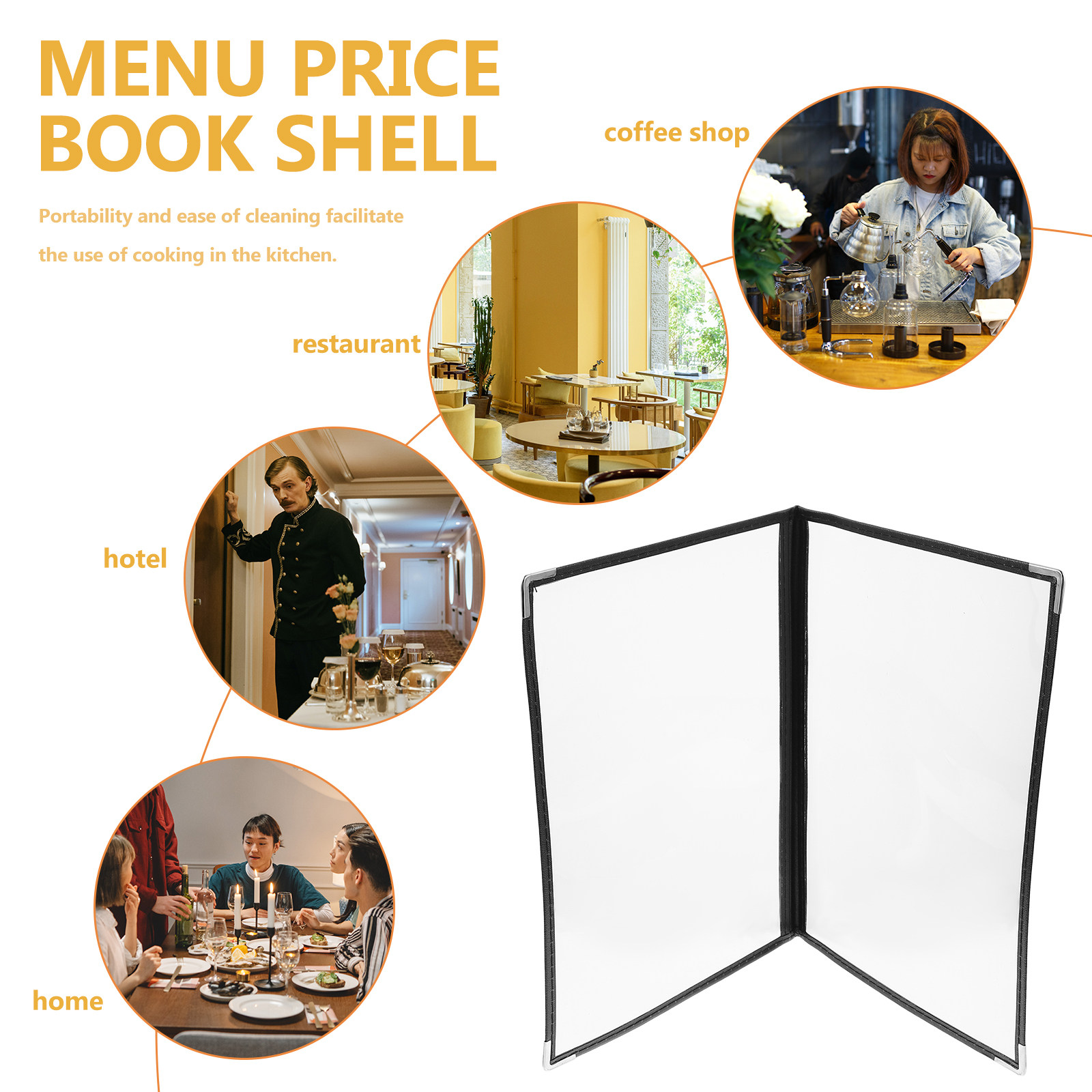 2Pcs Transparent PVC Menu Cove - Wine Beer Menu recension och pris