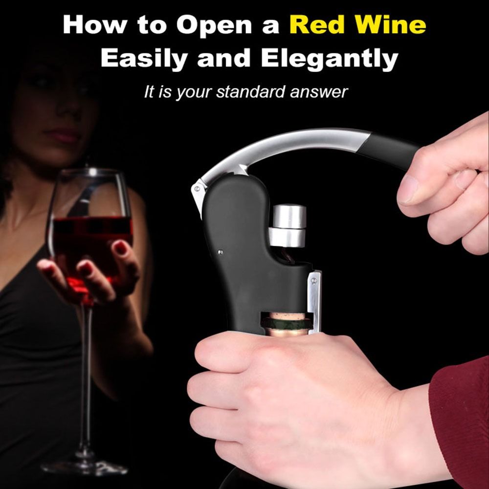 Bottle Opener Zinc Alloy Red W - Cork Screw Lever recension och pris