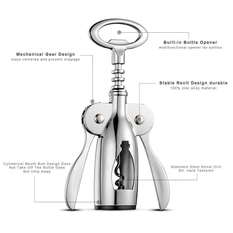 JUSTINLAU Wine Opener Zinc All - Cork Screw Lever recension och pris