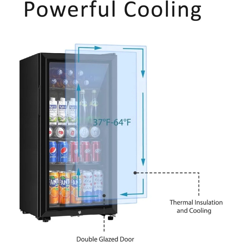 Beverage Refrigerator, 3.2 Cu. - Wine Beer Mini Fridge recension och pris