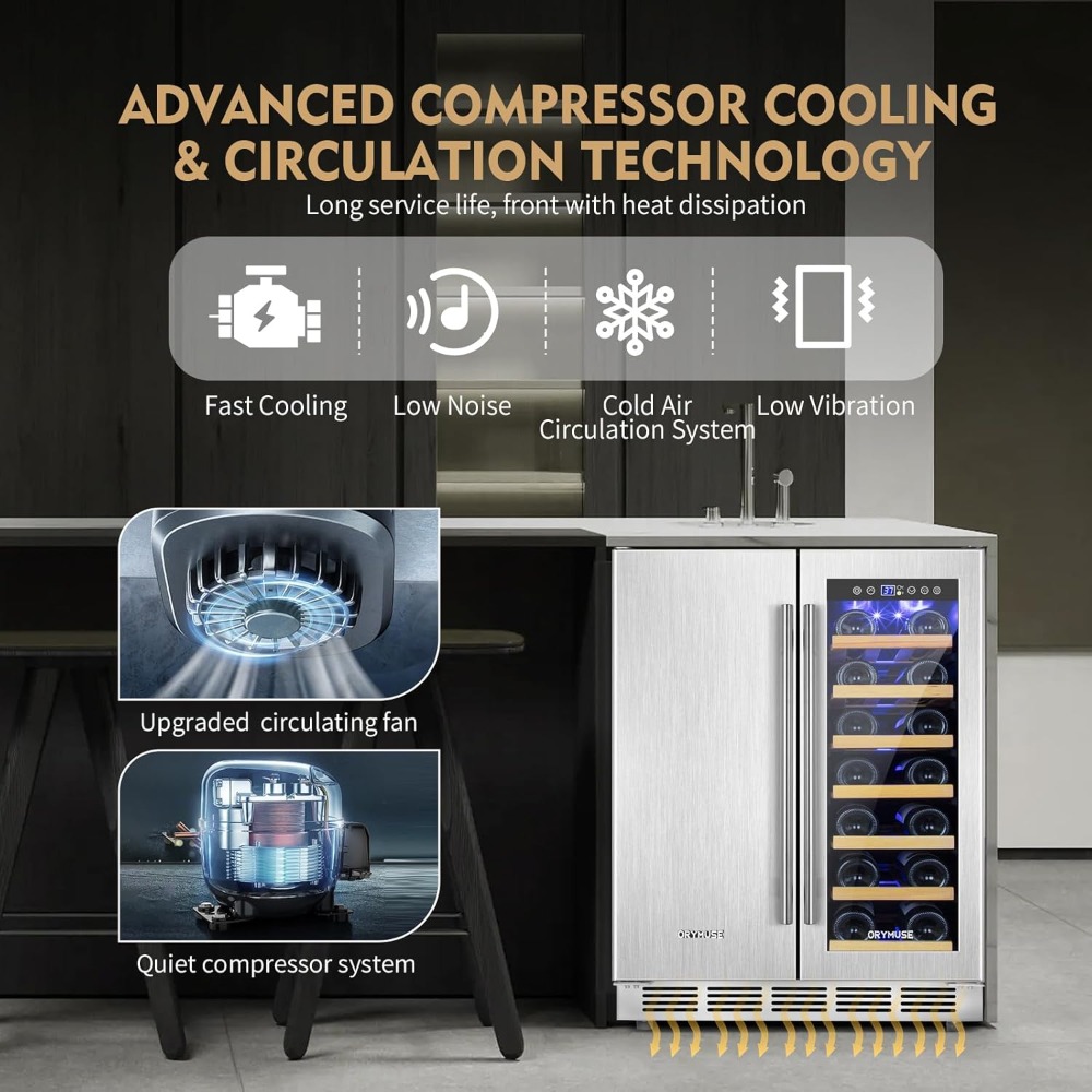 Wine and Beverage Refrigerator - Wine Beer Dual Zone recension och pris