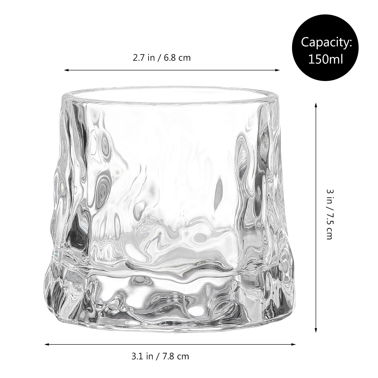 1Pcs Hammered Wine Glass Cup P - Wine Beer Bar recension och pris