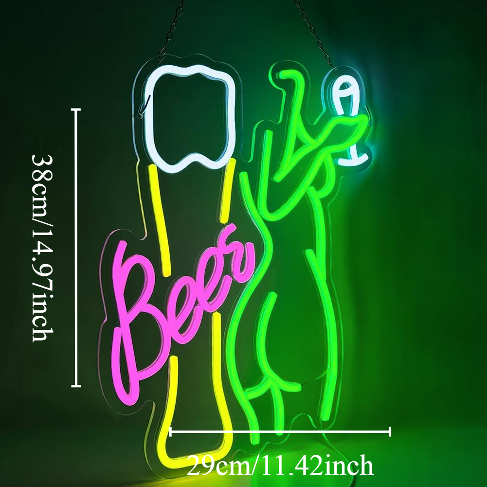 Beer Neon Sign Women's Body Ne - Wine In Beer Store recension och pris
